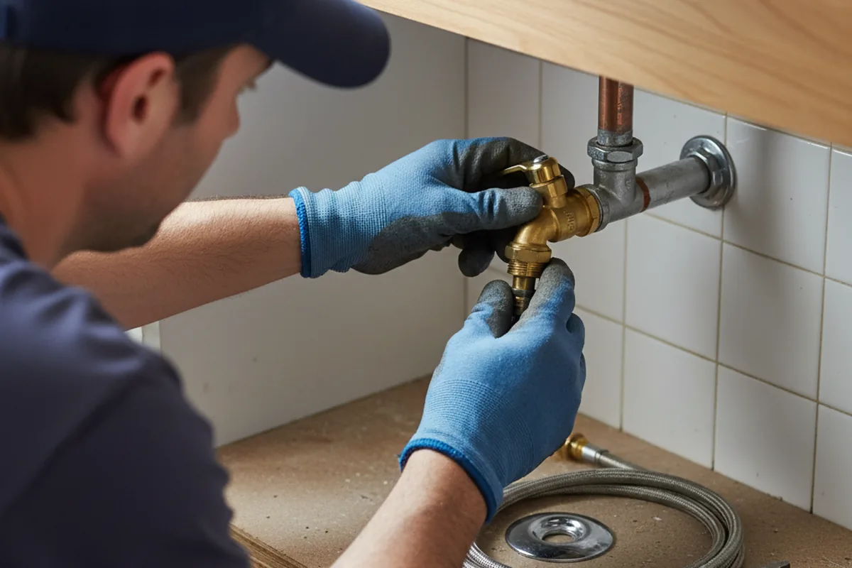 Shutoff valve and fitting work during Repiping in Wayland